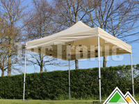 Easy-up tent van 3x3 m met beige dakzeil