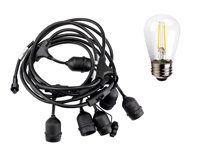 Extension-kabel met S14 retrolook lampen