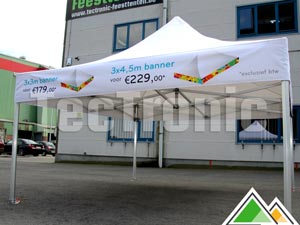 Bedrukte afneembare banner vouwtent