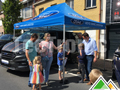 Solid 50 vouwtent met volledige dakbedrukking voor garage Veys-Vanclooster.