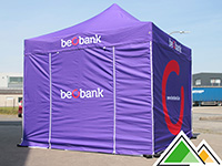 Full colour bedrukte 3x3 vouwtent van Beobank
