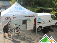 Gepersonaliseerde reclame tent Cyclo Cis