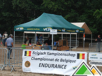 Donkergroene promo tent 3x6 voor VLP