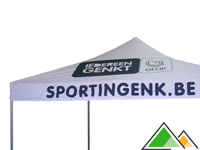 Witte promotie tent 4x4 voor Stad Genk