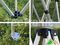 Aluminium frame van 40 mm met nylon koppelingen