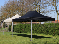Elke Solid 40 vouwtent is beschikbaar in het zwart, wit, ecru, blauw, groen en zandkleur