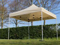 Easy-up tent van 3x3 m met beige dakzeil