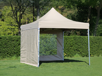 3x3 vouwtent Solid 50 pvc met 2 zijwanden
