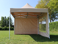 4x4 vouwtent Solid 50 pvc met 2 zijwanden