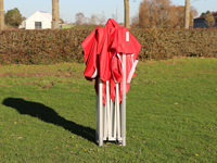Een dichtgevouwen Solid 50 van 3x3 meter is 1,6 meter hoog