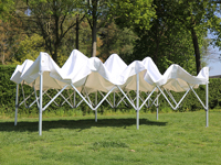 vouwtent 3x6 pvc in opbouw
